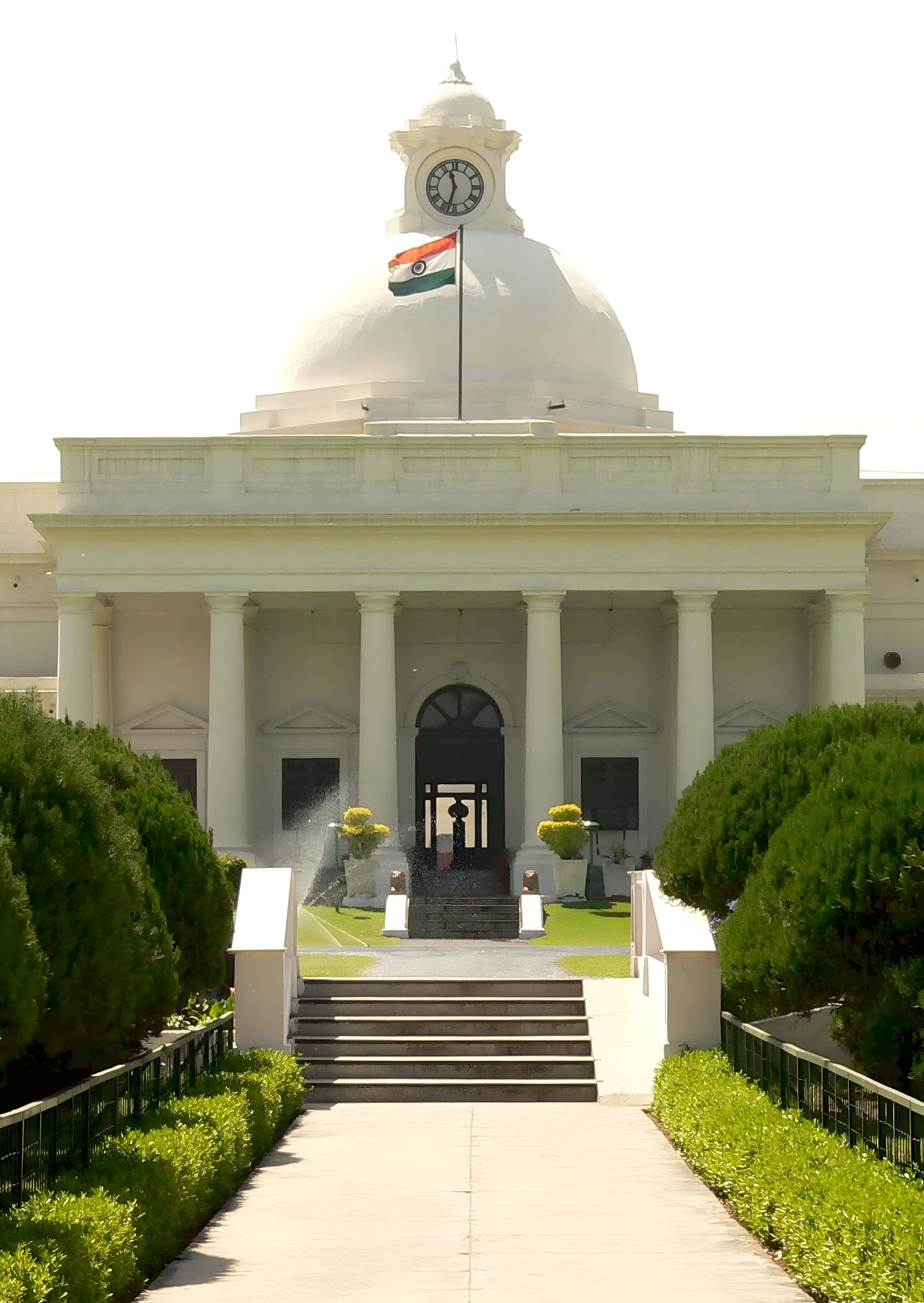 The front of the James Thomason Building (Main Building) at IIT Roorkee, with its clock dome.